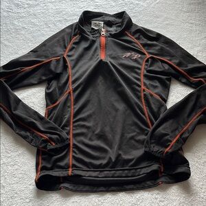 Harley-Davidson Black and Orange Performance Jacket with Stand-Up Collar